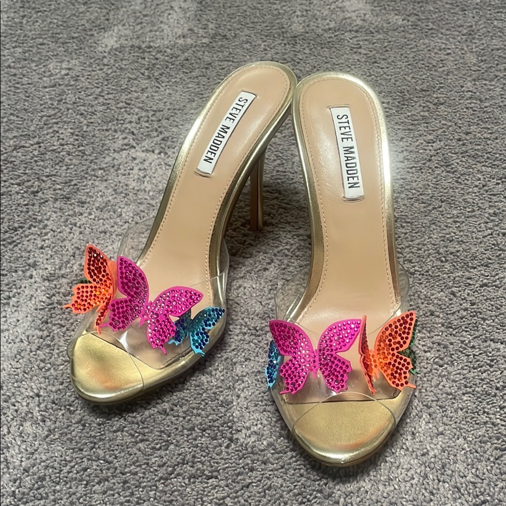 Steve Madden Gold Butterfly Heels